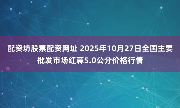 配资坊股票配资网址 2025年10月27日全国主要批发市场红蒜5.0公分价格行情